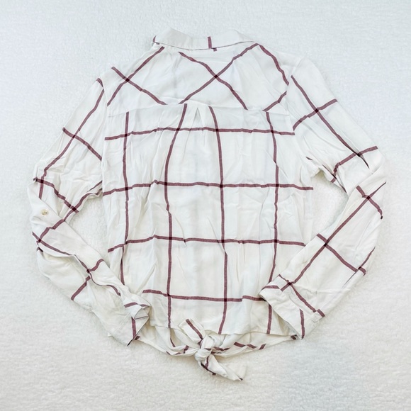 THREAD & SUPPLY • White Plaid Long Sleeve Button-Down Shirt - Picture 8 of 16